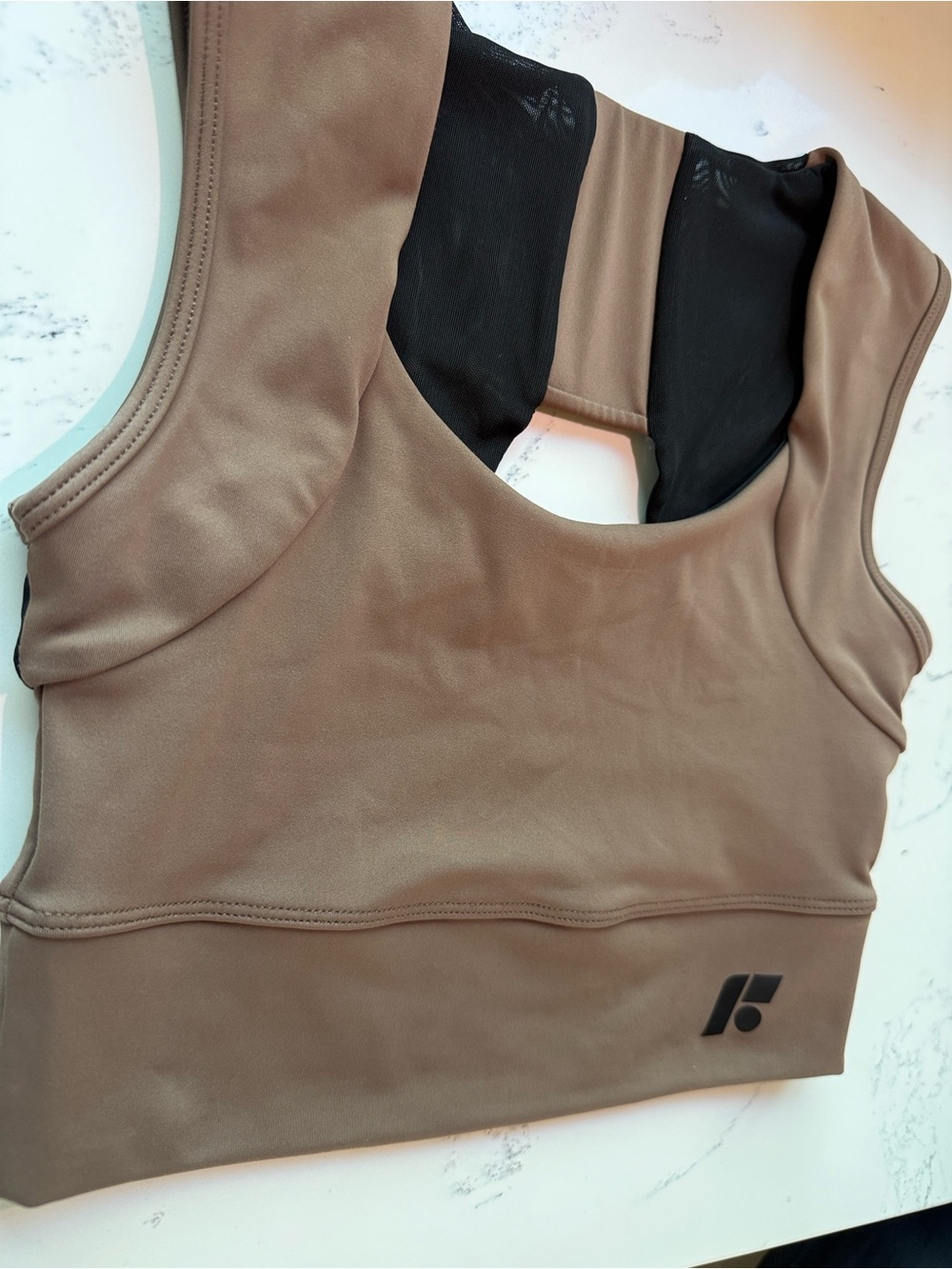 FORME Power Bra Posture Correcting Sports Bra Tank Brown/Green Color Size Small
